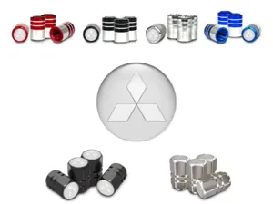 Mitsubishi Rim Valve Caps for Car Standard Fit